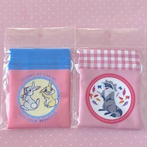 Disney bean purse tonsuke & miss bunny and bean purse meeko NEW